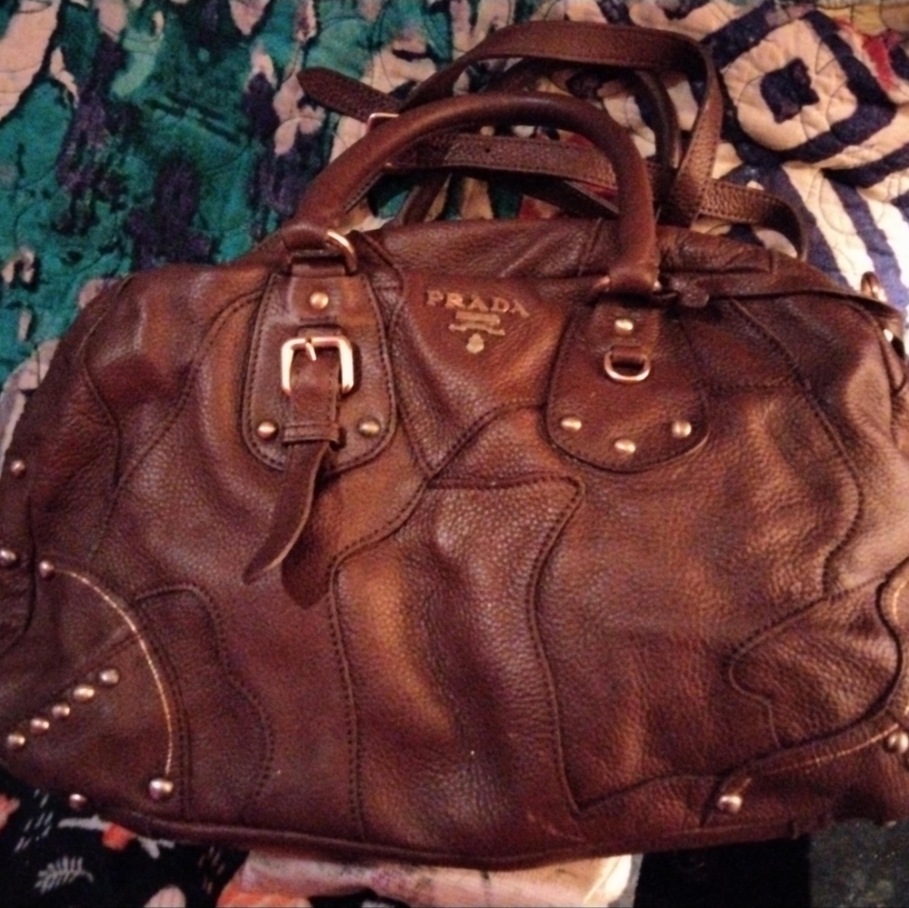 PRADA  *AUTHENTIC* HAND BAG LEATHER